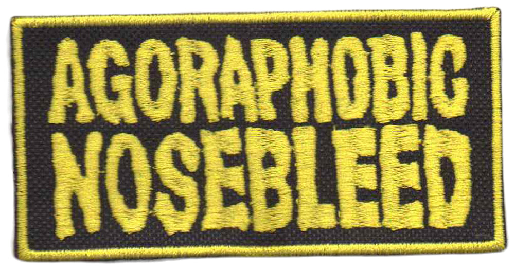 AGORAPHOBIC NOSEBLEED - Logo Yellow - 10 x 5 cm - Patch