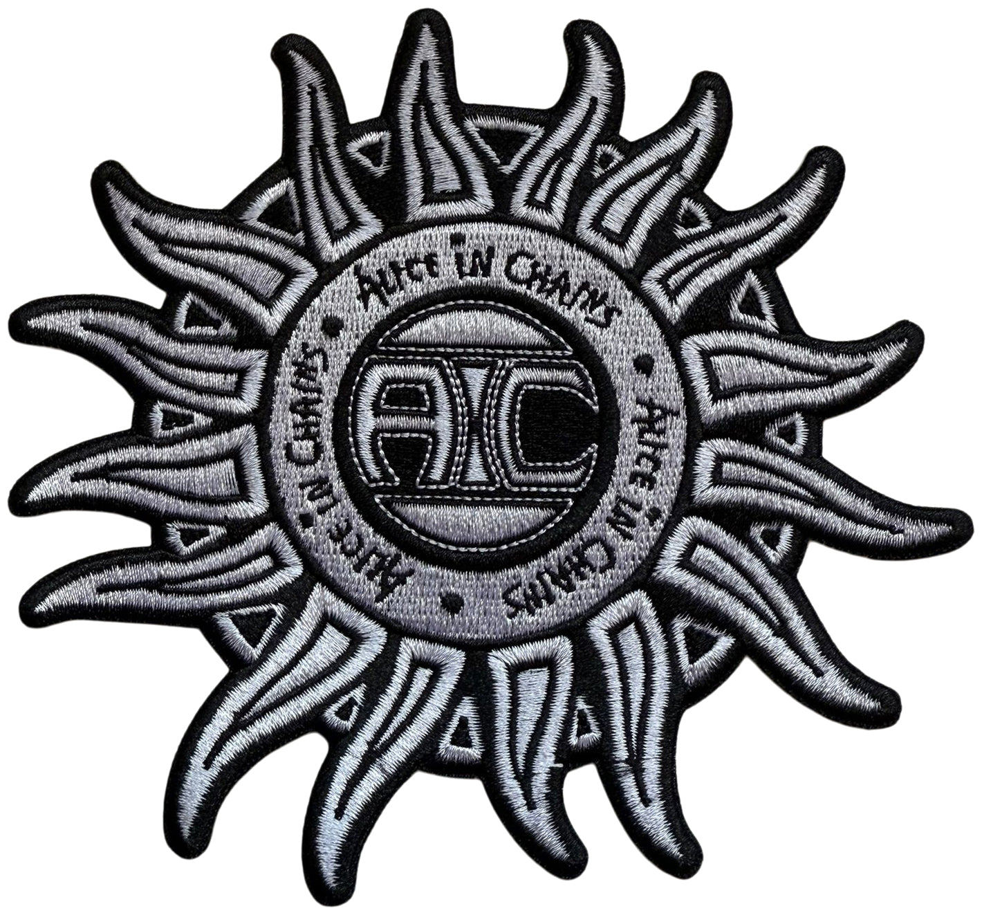 ALICE IN CHAINS - Sun Logo B&W - 12,8 x 14 cm - Patch