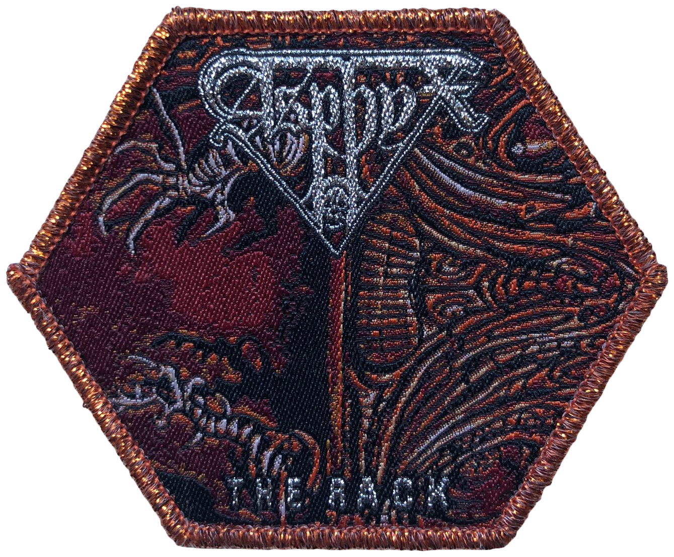 ASPHYX - The Rack - Glitter Brown Border - 6,6 x 8,1 cm - Patch