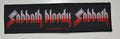 BLACK SABBATH - Sabbath Bloody Sabbath - 4,7 cm x 18,7 cm - Patch