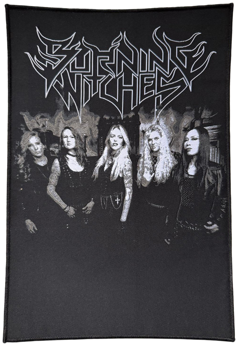 BURNING WITCHES - Standing Band - 29,5 x 20,2 cm - Woven ( ! ) - Backpatch