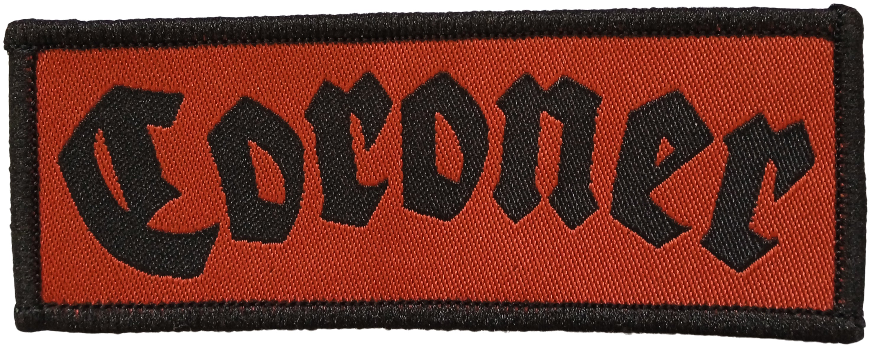 CORONER - Red-patch with black-logo - 9,7 x 3,8 cm - Patch
