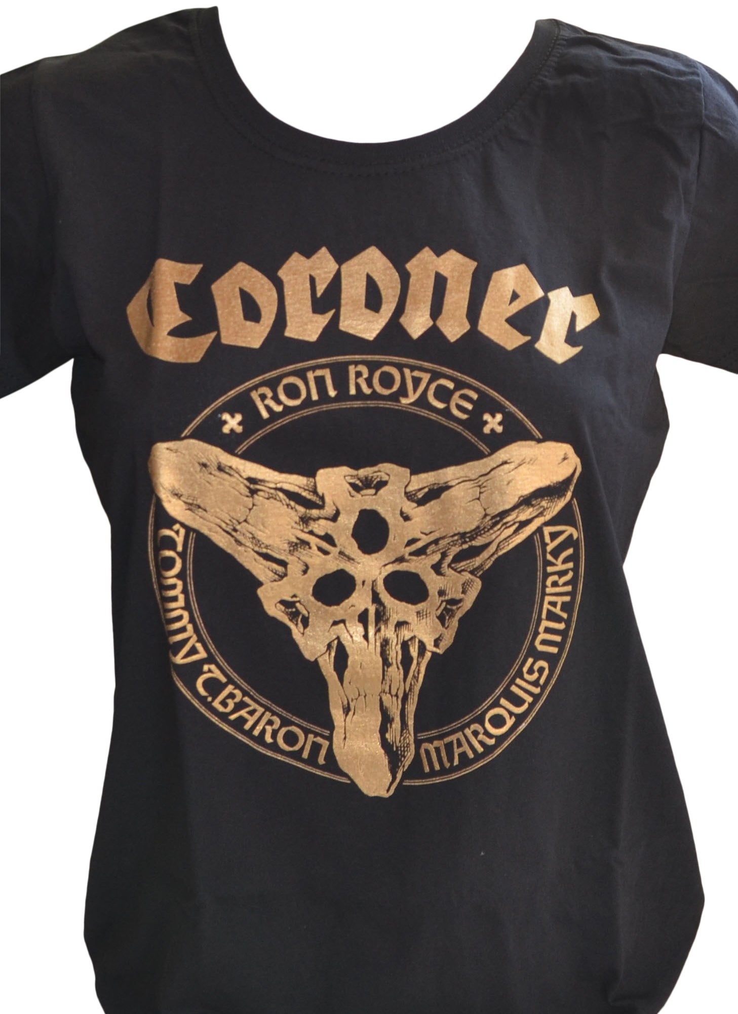 CORONER - Gold Logo - Girlieshirt XL