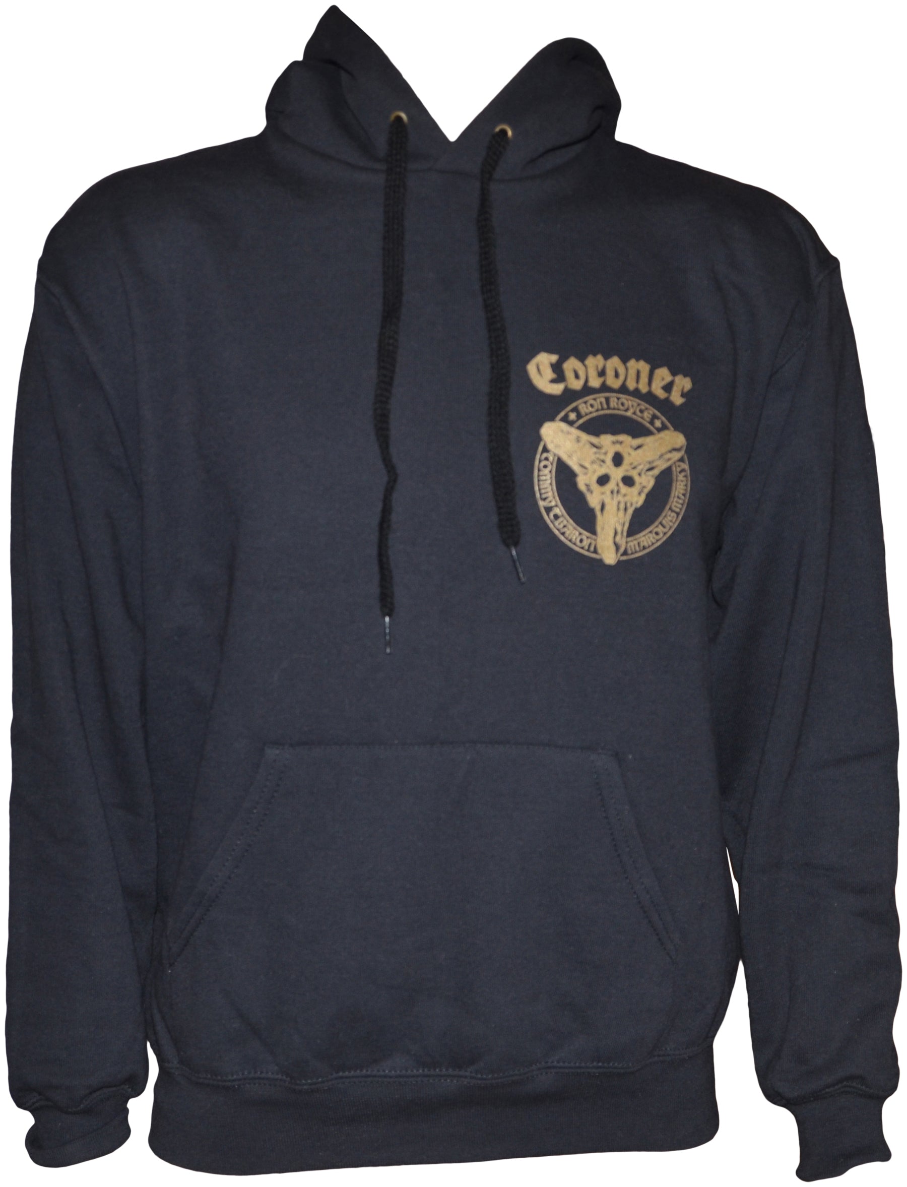 CORONER - Gold Logo - Hooded Sweatshirt - Kapuzenpullover S