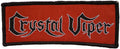 CRYSTAL VIPER - Red-patch with black-logo - 10,7 cm x 4,2 cm - Patch
