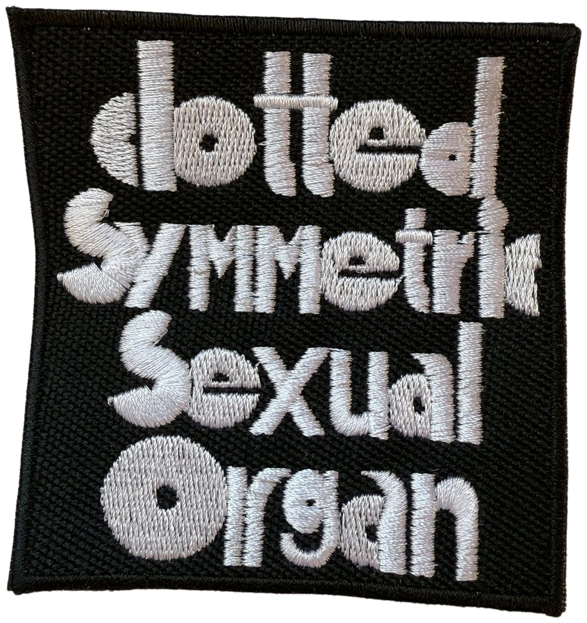 C.S.S.O. ( CLOTTED SYMMETRIC SEXUAL ORGAN ) - White Logo - 8 x 7,5 cm - Patch
