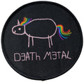 DEATH METAL - UNICORN - Black Round - 8 cm - Patch