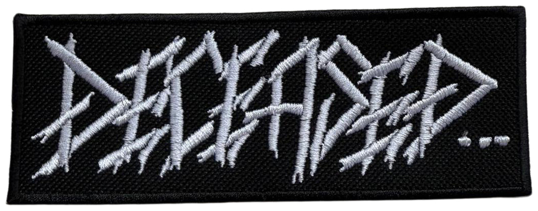 DECEASED - Logo - 4,8 x 12,9 cm ( White Logo ) - Patch
