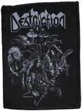 DESTRUCTION - Born To Thrash Band White - 7,2 cm x 10,4 cm - Patch