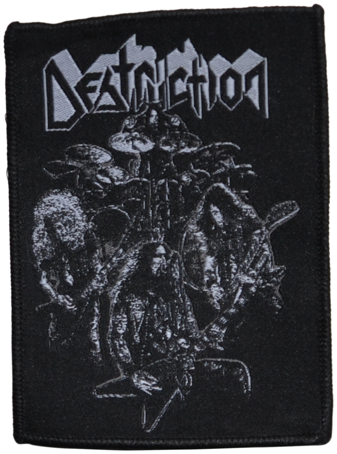 DESTRUCTION - Born To Thrash Band White - 7,2 cm x 10,4 cm - Patch