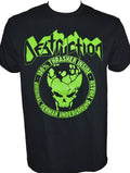 DESTRUCTION - 100 % Thrasher - Green-Print on Black-Gildan-T-Shirt - TS M
