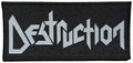 DESTRUCTION - White-Logo on Black-Patch - 6,5 x 14,4 cm - Patch