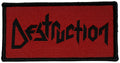 DESTRUCTION - Logo - Black On Red - 4,8 x 9,5 cm - Patch