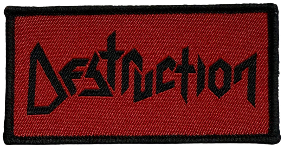 DESTRUCTION - Logo - Black On Red - 4,8 x 9,5 cm - Patch