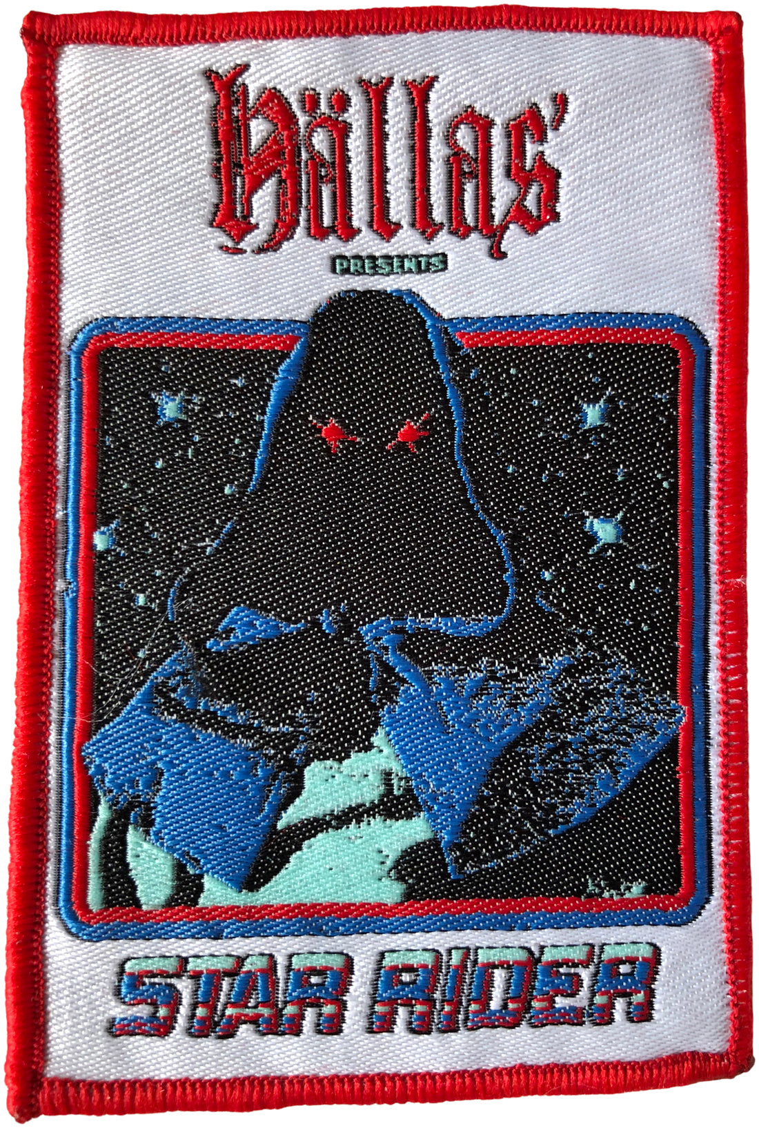 HÄLLAS - Star Rider / White-Patch - 9,5 x 6,3 cm - Patch