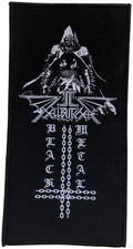 HELLBUTCHER - Black Metal Inverted Cross - 19,7 x 10 cm - Patch