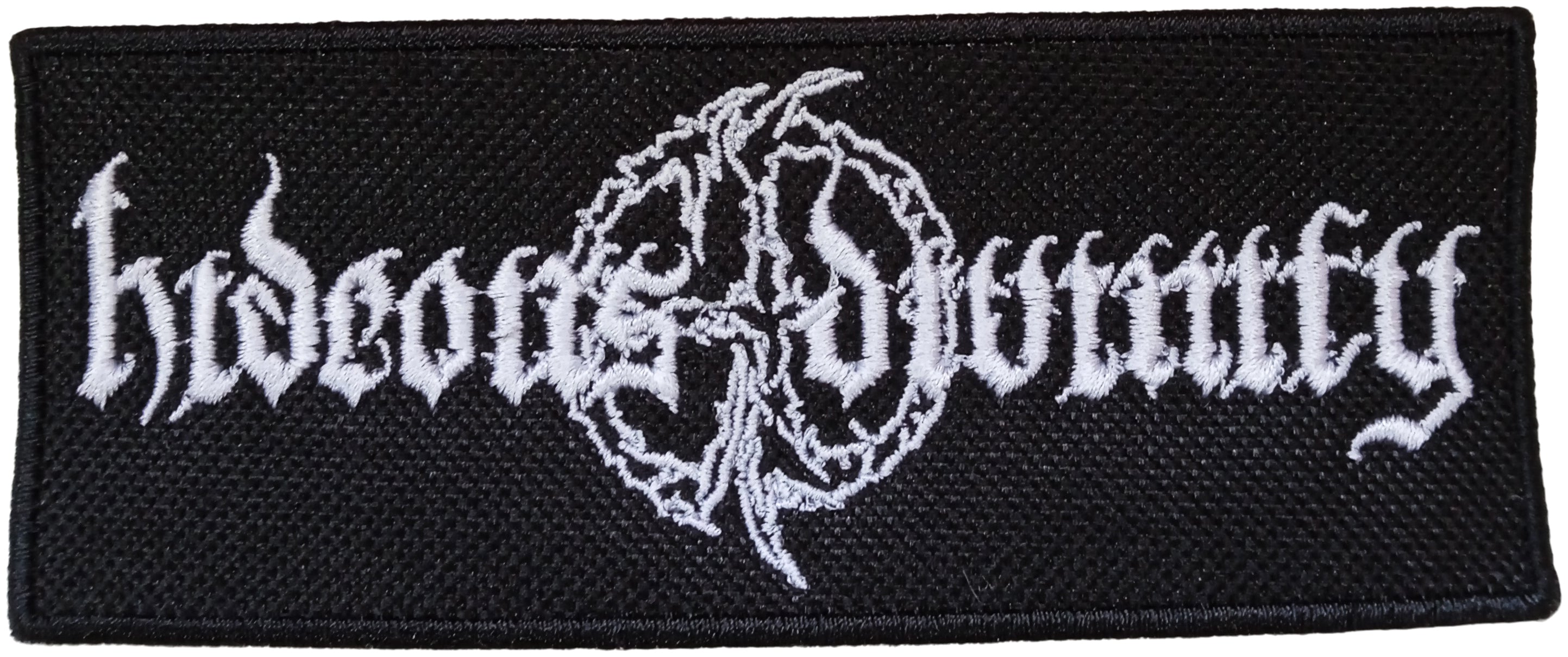 HIDEOUS DIVINITY - Logo - 4,7 cm x 11,9 cm ( White Logo ) - Patch