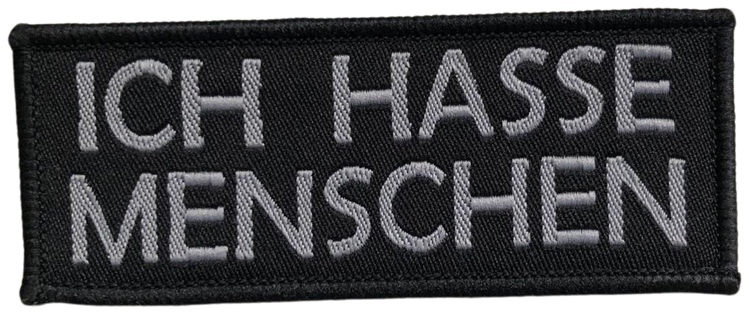ICH HASSE MENSCHEN - 3,8 x 9,8 cm - Patch