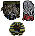 IRON MAIDEN - 3-Patches-Set : Killers 10,6 x 6,2 cm + Powerslave 6,9 x 8,3 cm + The Number Of The Beast 9,9 x 10,2 cm - Patch