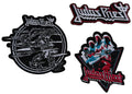 JUDAS PRIEST - 3-Patches-Set : British Steel 8,7 x 7,1 cm + Logo 3,3 x 9 cm + Firepower 9 x 10 cm - Patch