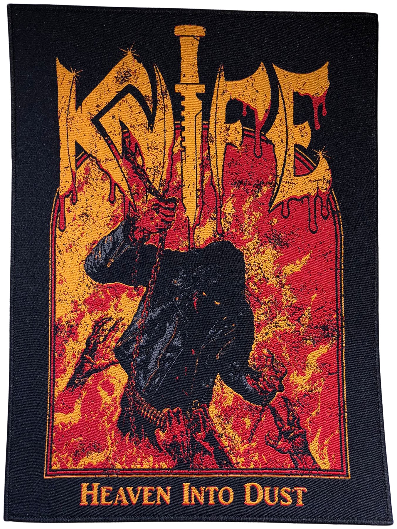 KNIFE - Heaven Into Dust - Woven (!) Backpatch - 29,2 x 21,3 cm - Backpatch