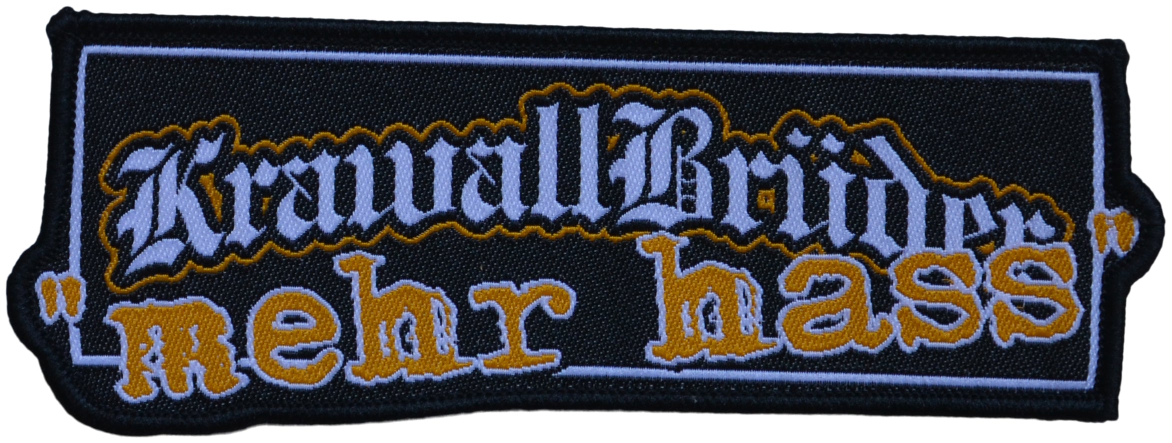 KRAWALLBRÜDER - Logo mehr Hass - 12,5 x 5 cm - Patch