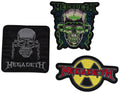 MEGADETH - 3-Patches-Set : Logo 5,9 x 10,2 cm + Vic Rattlehead 8,2 x 8,4 cm + Vic Rattlehead 7,9 x 7,9 cm - Patch