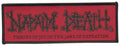 NAPALM DEATH - Throes Of Joy In The Jaws Of Defeatism - Red-Patch - 11,2 cm x 4 cm - Patch