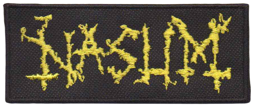 NASUM - Napalm Logo - 11 x 4,5 cm ( Yellow Logo ) - Patch