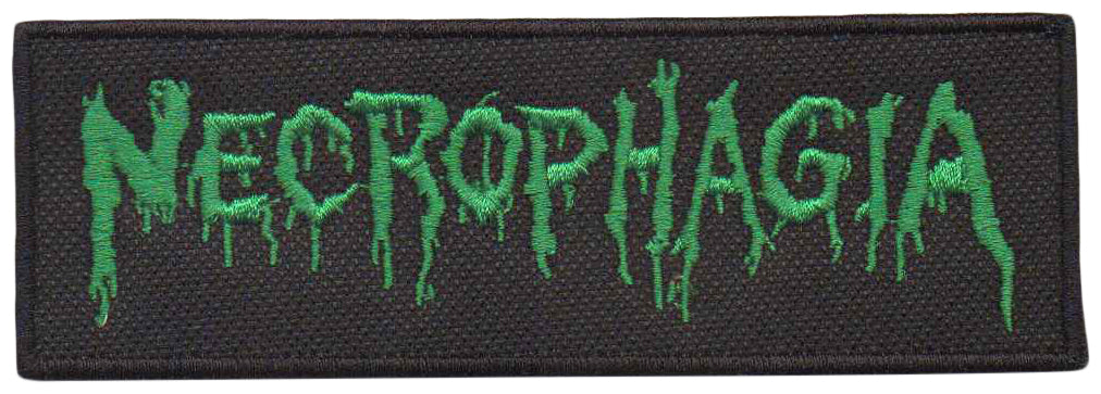 NECROPHAGIA - Logo - 12,5 x 4,3 cm ( Green Logo ) - Patch