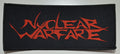 NUCLEAR WARFARE - Logo - 6 x 14,9 cm - Patch
