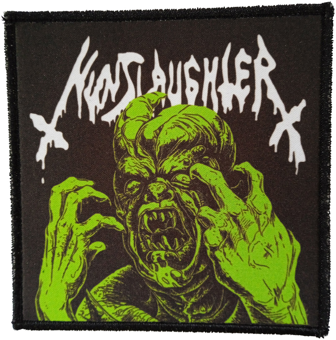 NUNSLAUGHTER - Green Demon - 9,6 cm x 9,6 cm - Screen Printed - Patch