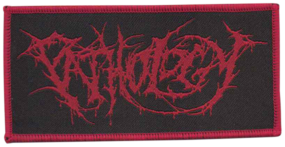 PATHOLOGY - Red-Logo Black-Patch - 10,4 cm x 5 cm - Patch