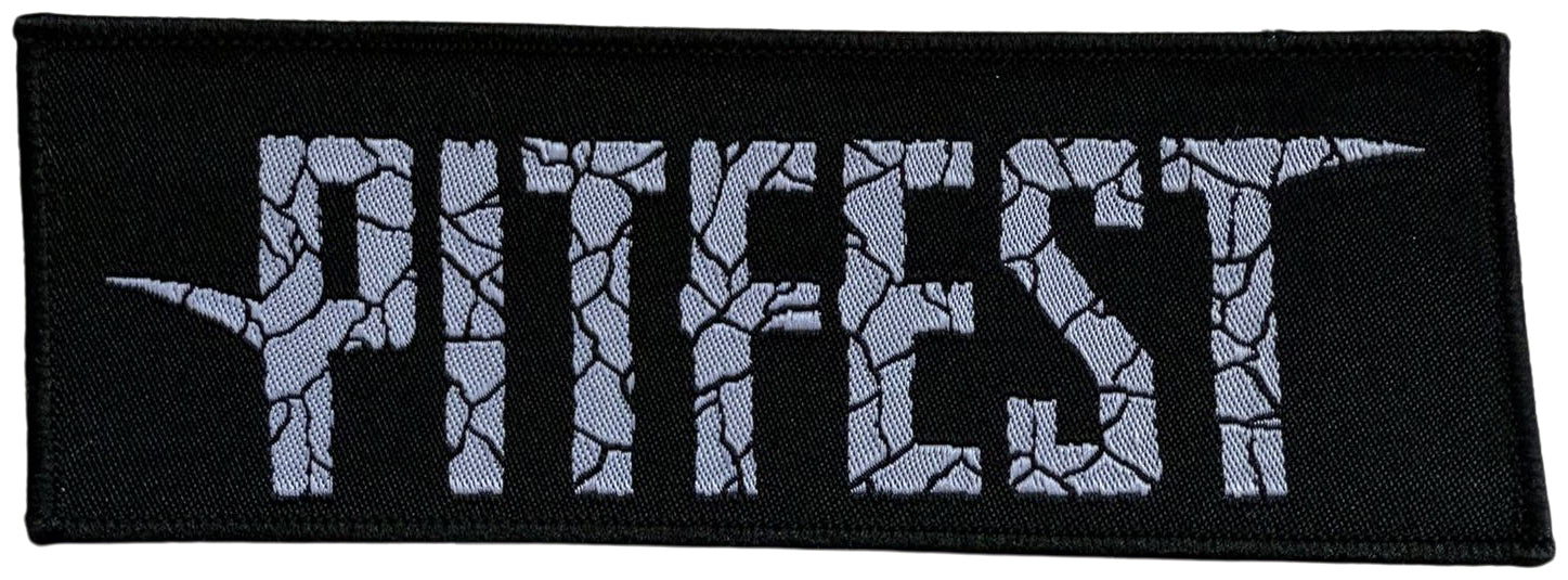 PITFEST - White-Logo - 5,3 x 15 cm - Patch