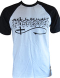 POSSESSED - Black-Logo / White-Black-Fruit-Of-The-Loom-Baseball-T-Shirt - TS M
