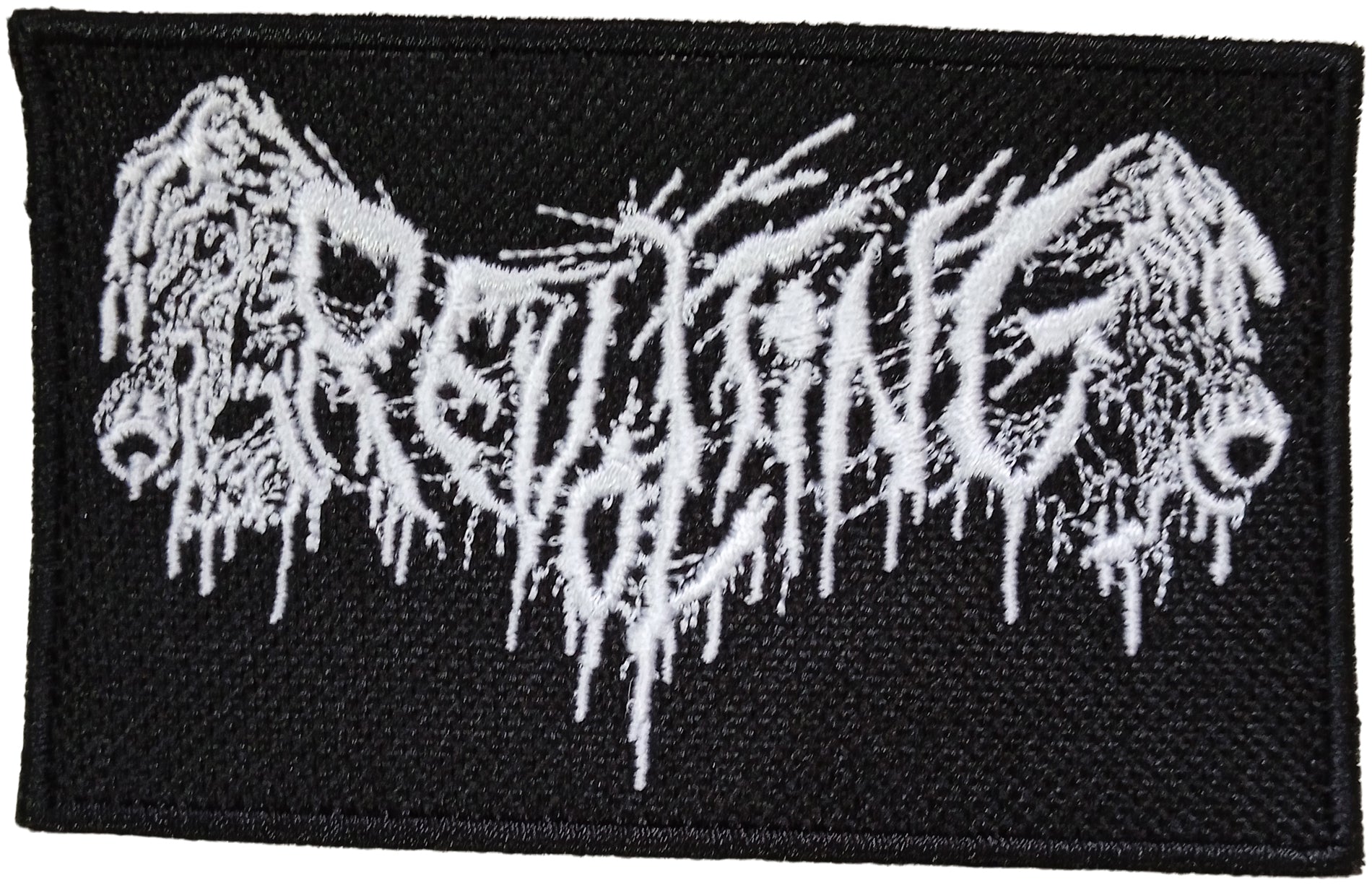 REVOLTING - Logo - 5,6 x 9,1 cm ( White Logo ) - Patch