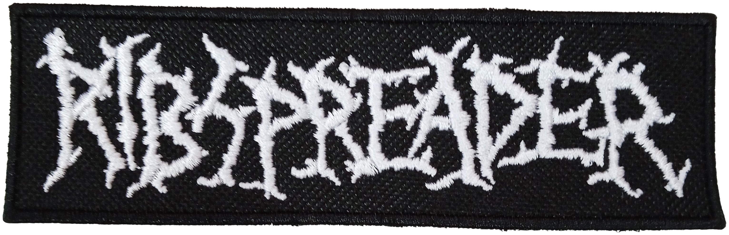 RIBSPREADER - Logo - 3,9 x 12,9 cm ( White Logo ) - Patch