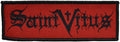 SAINT VITUS - Black-Bandname / Red-Patch - 12,2 x 4,4 cm - Patch