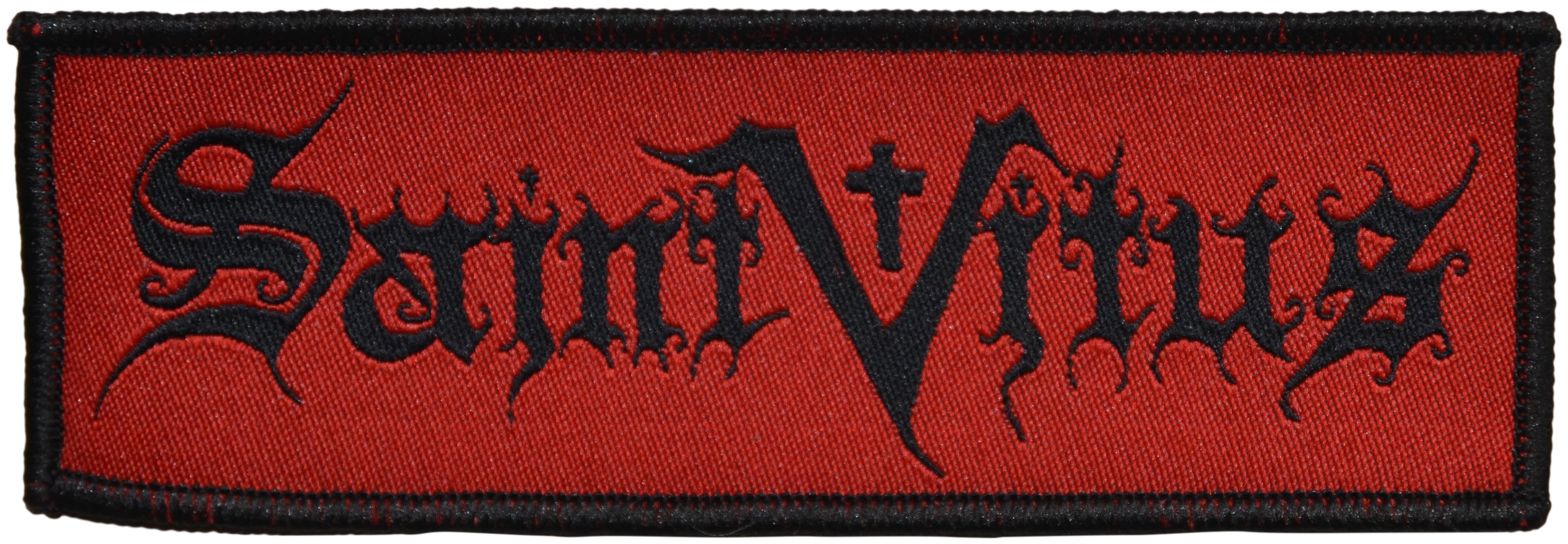 SAINT VITUS - Black-Bandname / Red-Patch - 12,2 x 4,4 cm - Patch