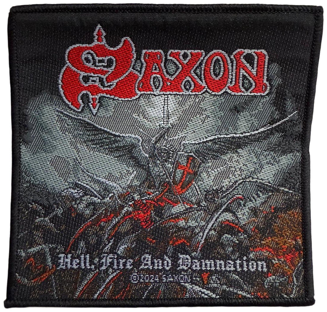 SAXON - Hell, Fire And Damnation - 9,7 x 9,9 cm - Patch