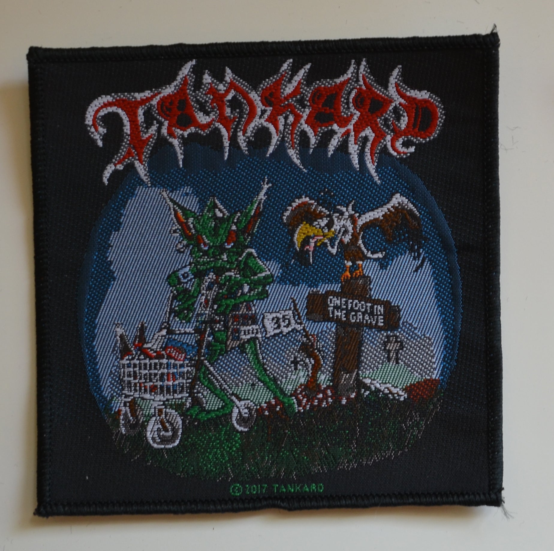 TANKARD - One Foot In The Grave - 10,2 cm x 10,2 cm - Patch