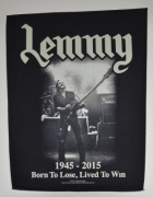 LEMMY Lived To Win Backpatch - 30 cm x 36,3 cm