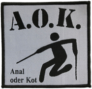 A.O.K. - Anal Oder Kot - 9,8 x 10,3 cm - Patch