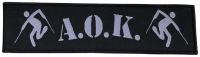 A.O.K. - Superstripe Logo - 4,9 x 18,8 cm - Patch