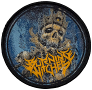 BURNING WITCHES - Round Skull - 9,7 cm - Patch