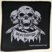 DISCHARGE - 3 Skulls - 10,5 cm x 10,5 cm - Patch