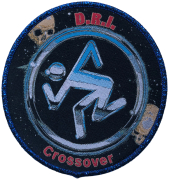 D.R.I. - Crossover - Glitter Blue Border - 9,3 cm - Patch