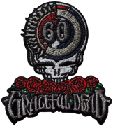 GRATEFUL DEAD - 60th Anniversary Skull & Logo - 7,7 x 6,9 cm - Patch