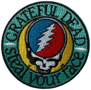 GRATEFUL DEAD - Steal Your Face Text Emblem - 7,6 cm - Patch