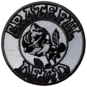 GRATEFUL DEAD - Black & White Rose - 7,6 cm - Patch